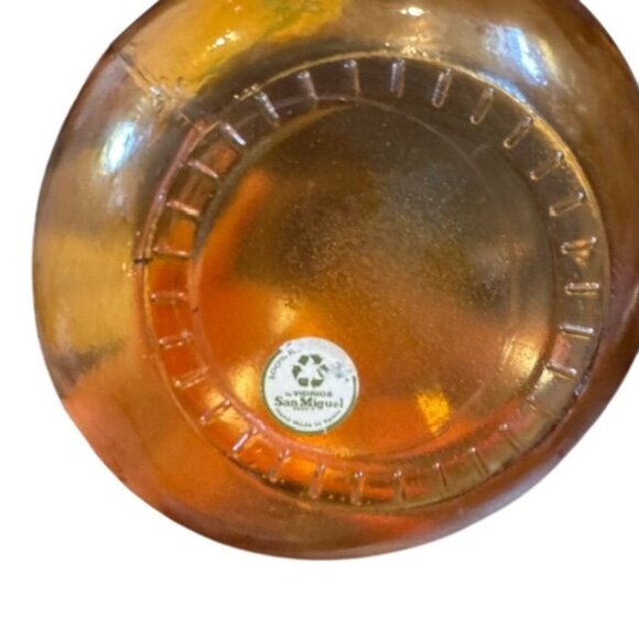 Amber Glass Vase By Vidrios San Miguel Hand Made In Spain - Picture 5 of 6